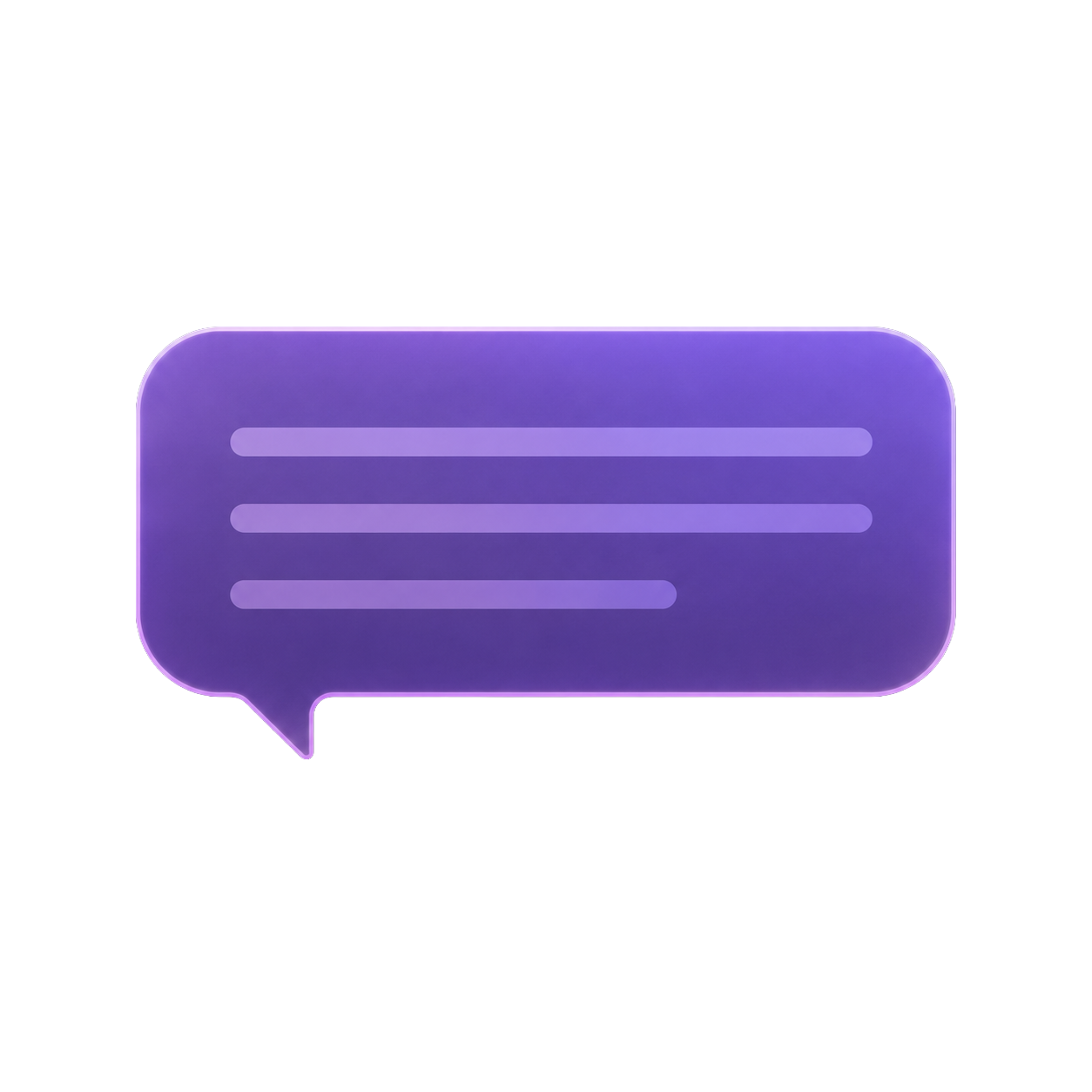 Polished text speech bubble